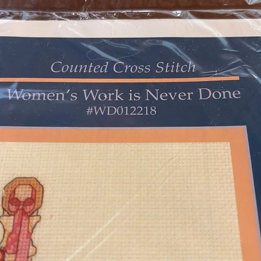 Bobbie G. Designs Counted Cross Stitch Kit Womens Work is Never Done NEW…